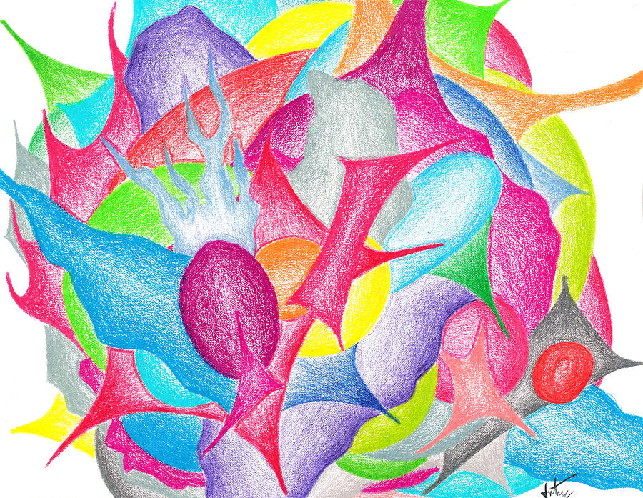 Flower Drawing (Abstract Art by Jera Sky)