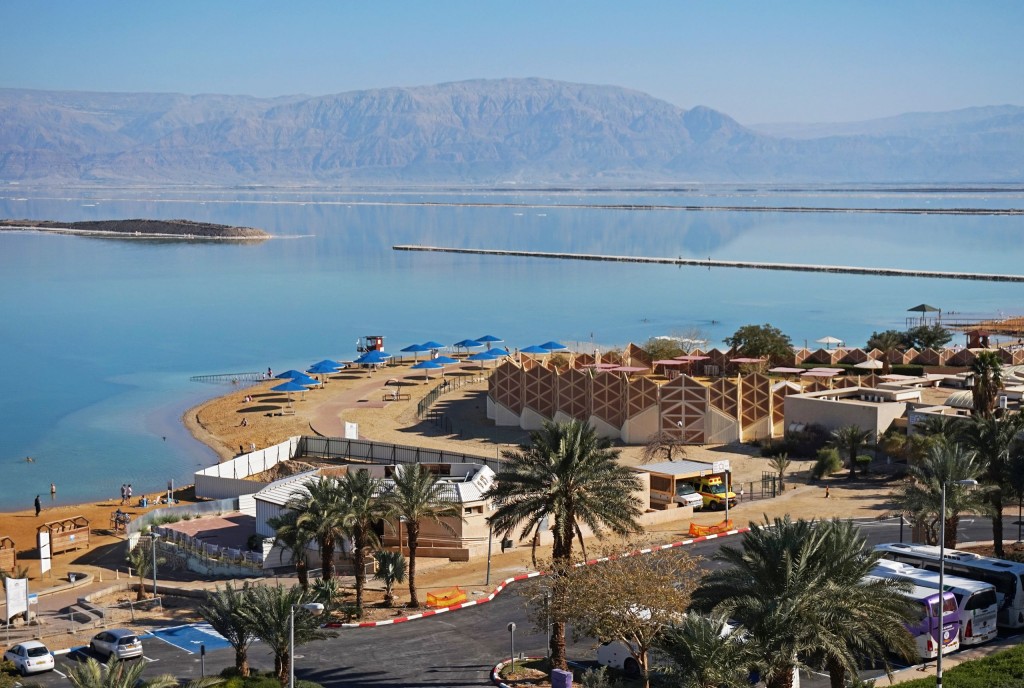 Ein Bokek resort on the shore of the Dead Sea.