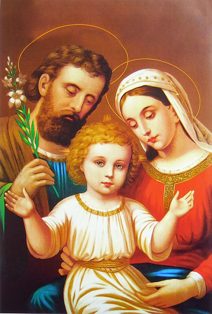 Joseph, Mother Mary and Baby Jesus.