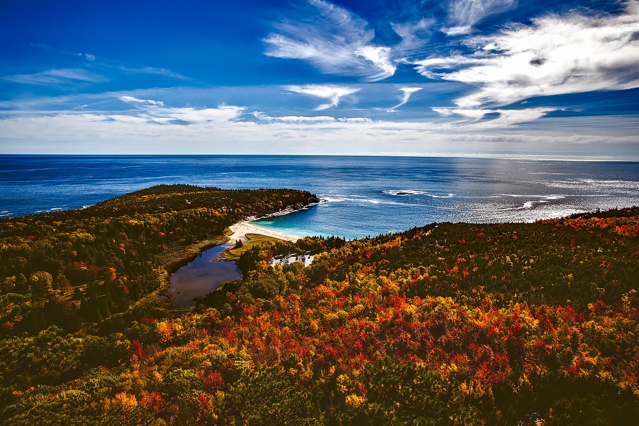 Bar Harbor, Maine in the Fall by Image by (David Mark).