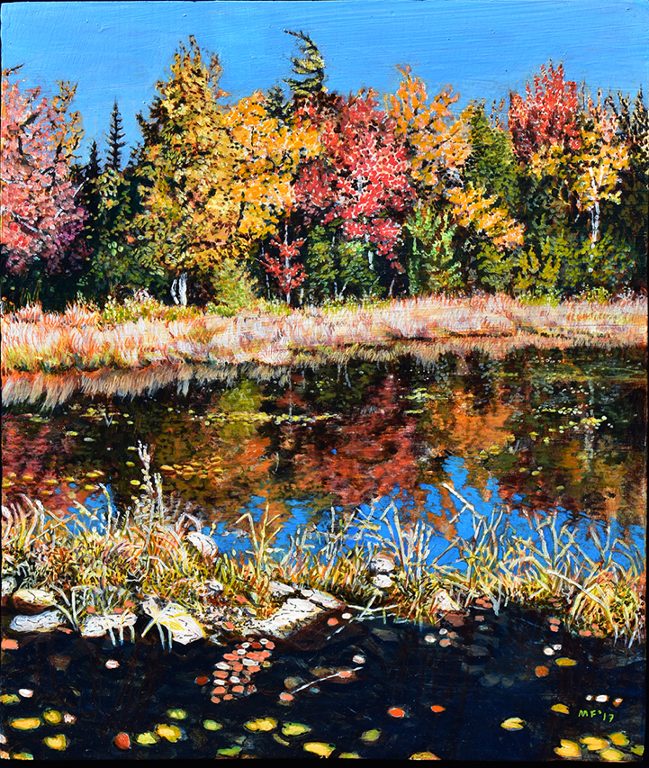 Eagle Lake Fall (Oil on Panel @ $1,400).