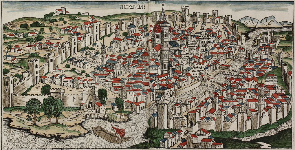 View of Florence by Hartmann Schedel, published in 1493.