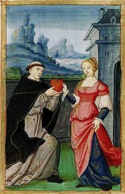 Medieval illustrations of Love