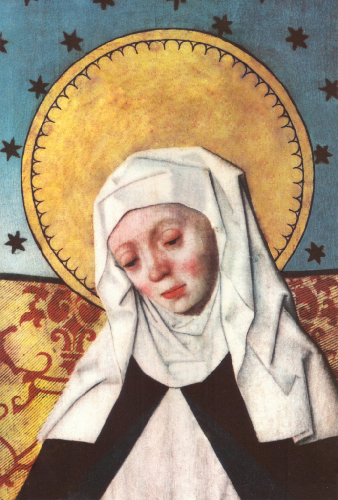 Birgitta of Sweden on an altarpiece in Salem church, Södermanland, Sweden (WikiCommons)
