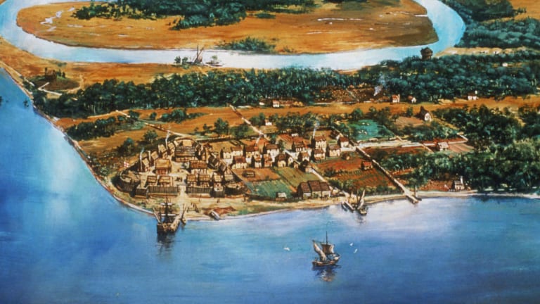 English colony in 1607 at Jamestown
