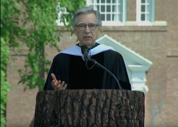 In 2002 at Dartmouth College, Fred gave his last commencement speech.