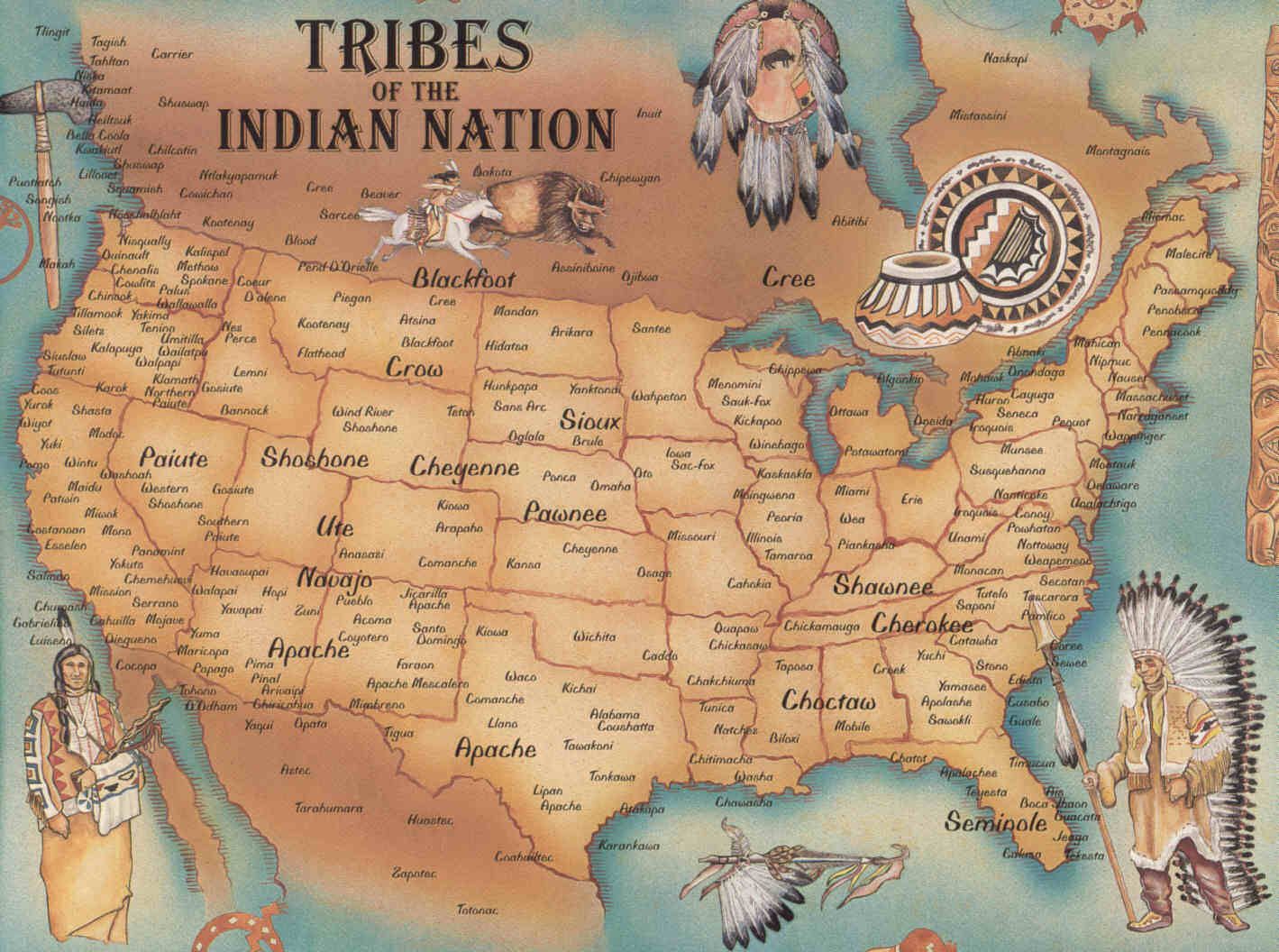 Native Tribes in North America Before and After Colonization