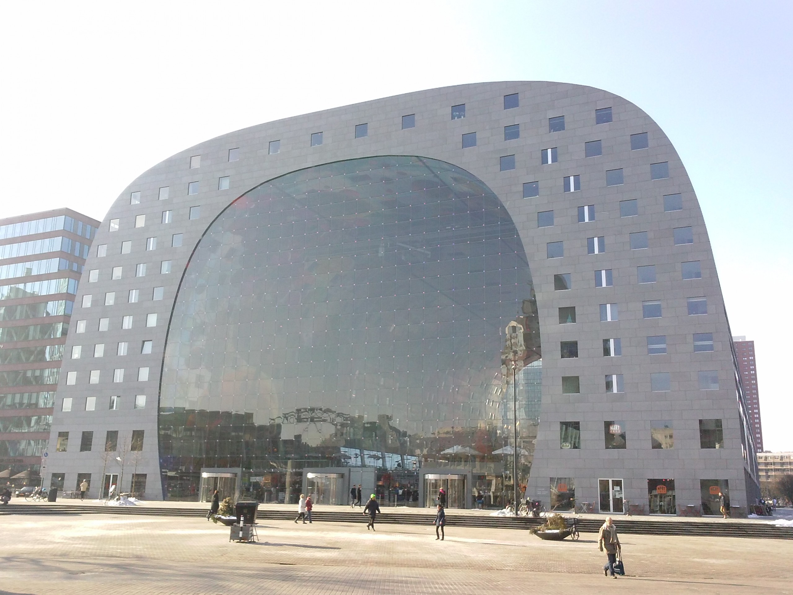 The Markthal as seen from the Binnenrotte, Rotterdam center