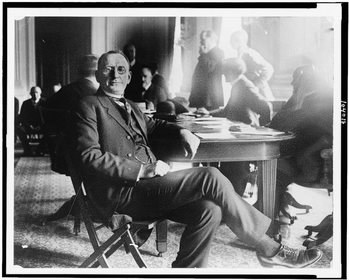 William Joseph Simmons attends a congressional committee investigation of the Ku Klux Klan in 1921. (Library of Congress)