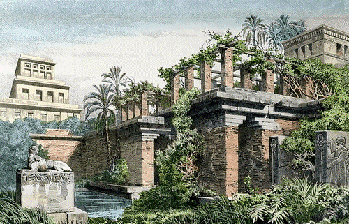 The Hanging Gardens of Babylon.