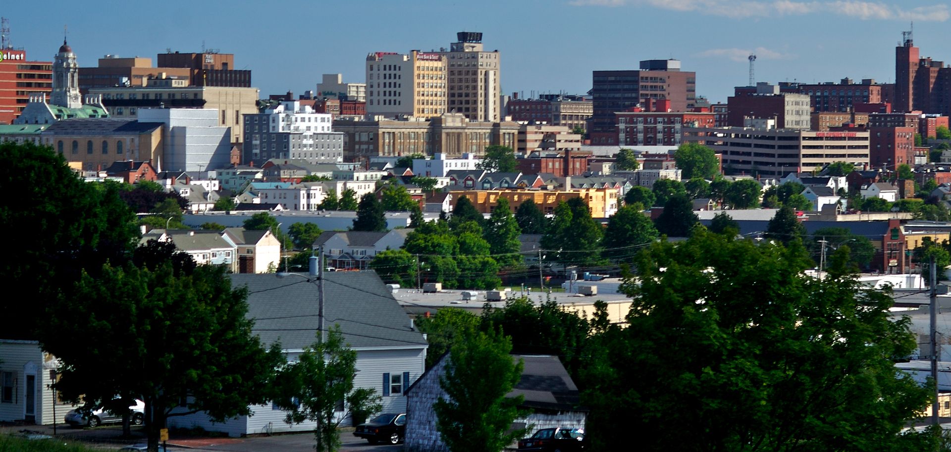 Downtown of Portland, Maine. Taken from North St. near the East End School (Jeffrey B. Ferland/WikiCommons)