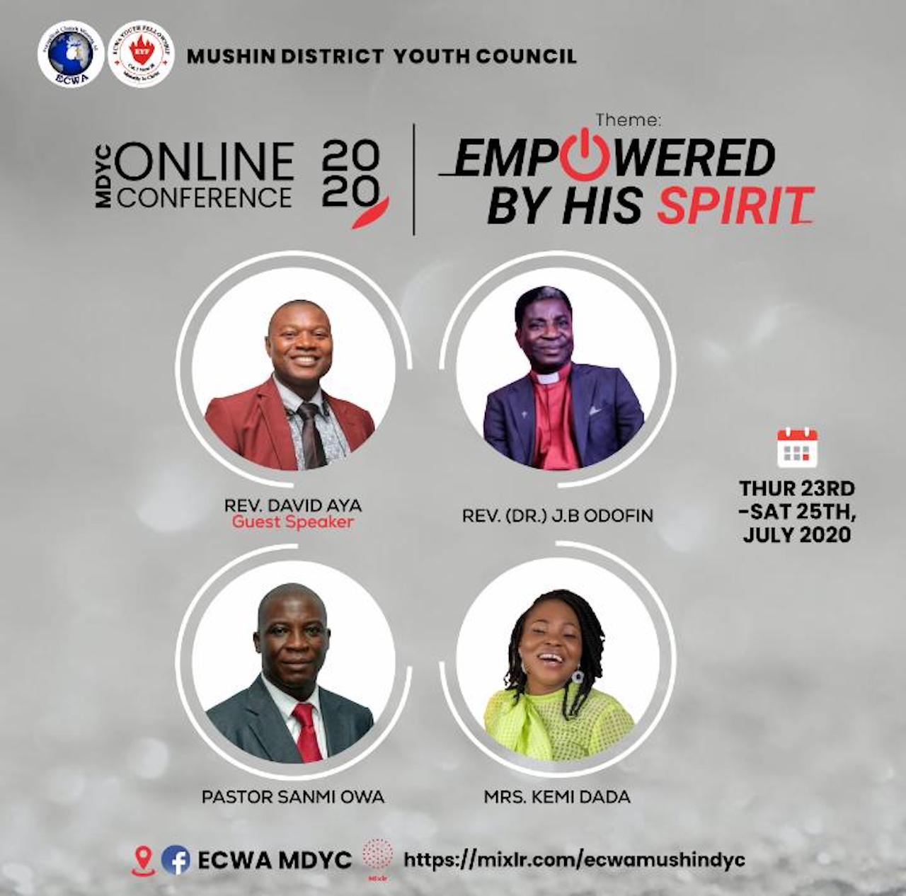 Proceedings of ECWA Mushin District Youth Council (MDYC) Online Conference July 23-25, 2020