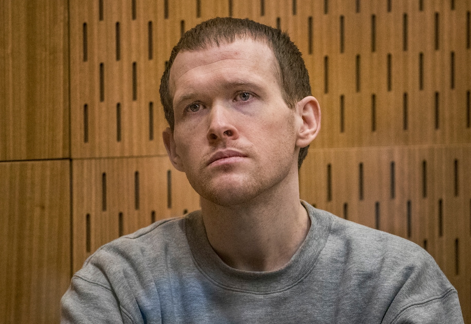 Brenton Tarrant in the High Court in Christchurch this week. He was sentenced Thursday to life in prison without parole on dozens of counts of murder and attempted murder and one count of terrorism. (Image by John Kirk-Anderson/AP).jpg