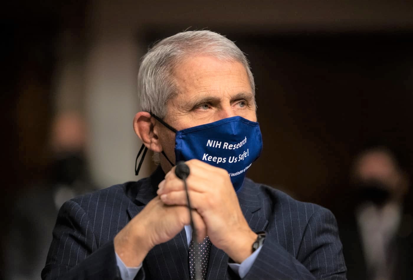 Anthony Fauci, director of the National Institute of Allergy and Infectious Diseases, sits ahead of a Senate Health Education Labor and Pensions Committee hearing in Washington, D.C., U.S., on Wednesday, Sept. 23, 2020