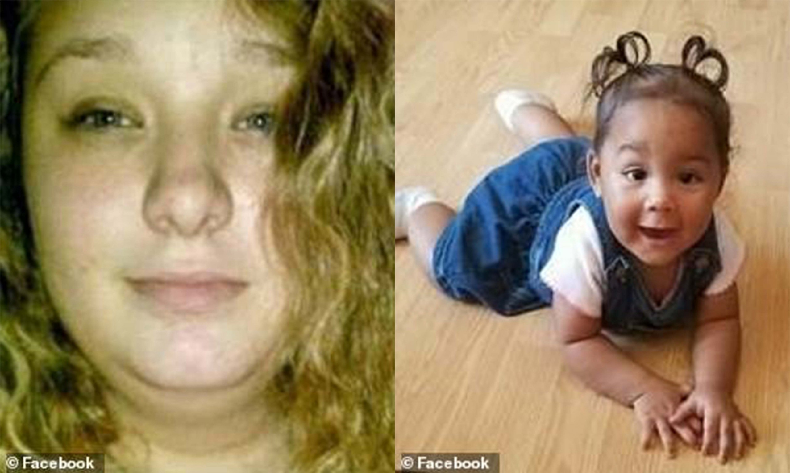 Amber Weber (left), her daughter Miracle Smith, 5 (right), and a younger child were found on Tuesday living in a trailer in North Carolina, more than five years after their disappearance
