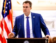 Gov. Kevin Stitt speaks at a press conference at the state Capitol on Sept. 24. Stitt signed a bill into law this week that restricts access to public-school bathrooms and locker rooms to a person's birth sex.