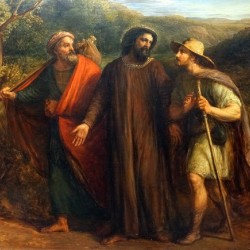 Jesus with the disciples on the road to Emmaus (Flickr)