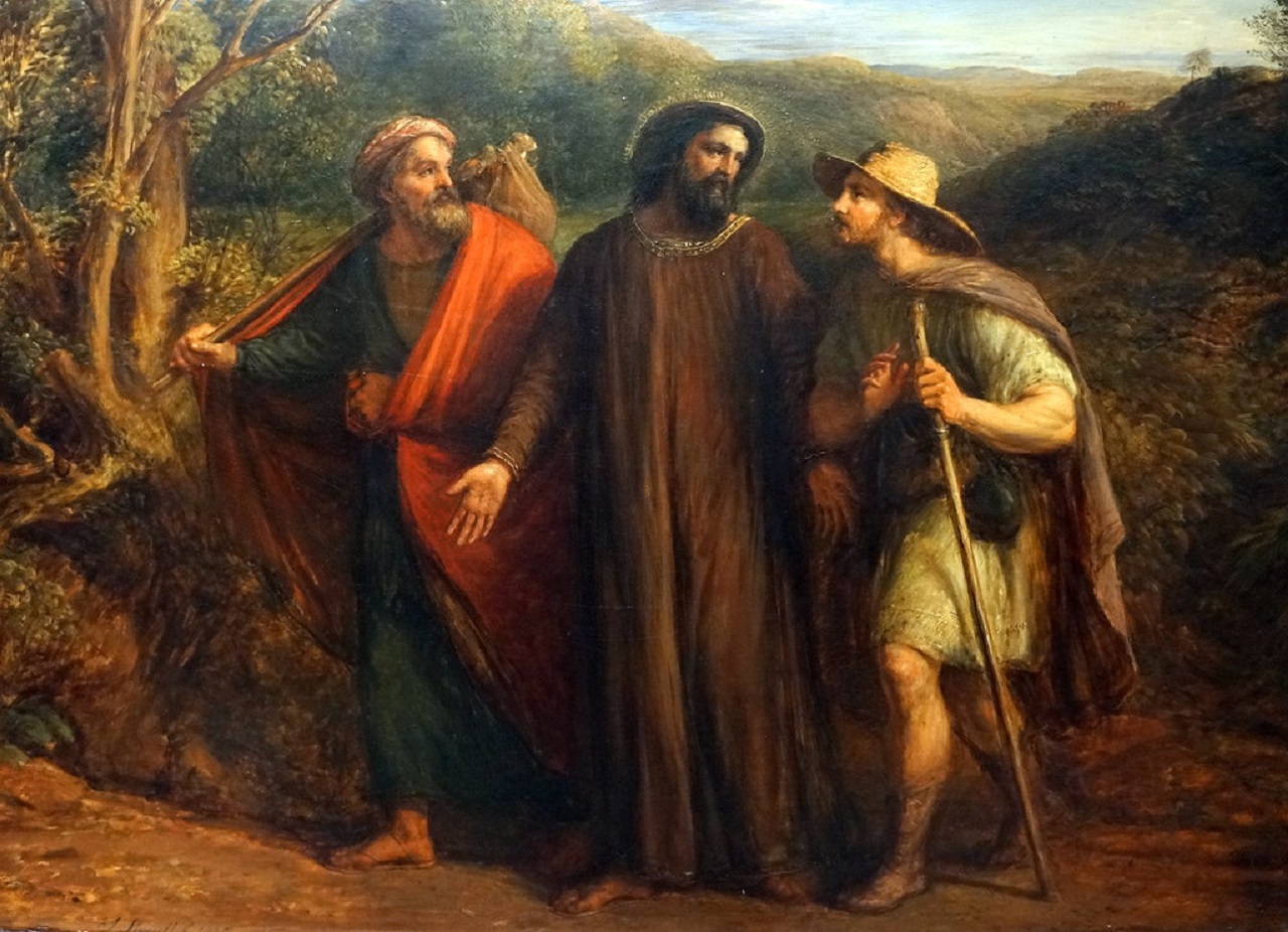Jesus with the disciples on the road to Emmaus