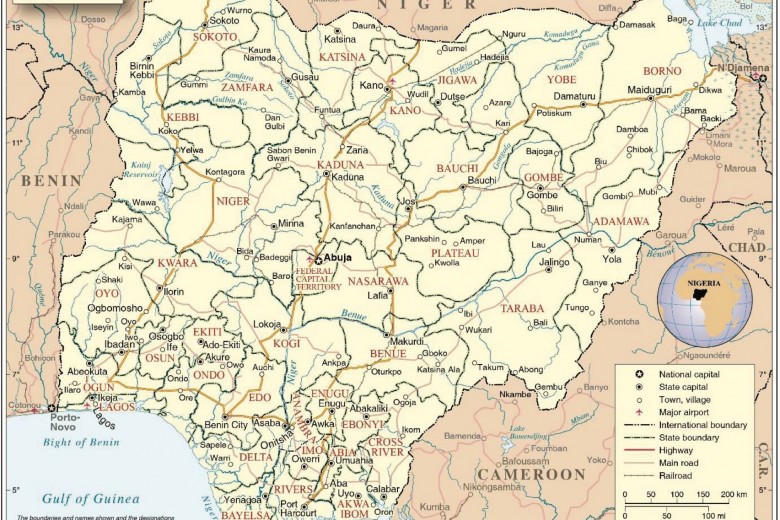 Administrative map Nigeria (Image by UN)