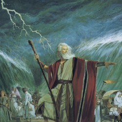 Moses Parting the Red Sea, by Robert T. Barrett